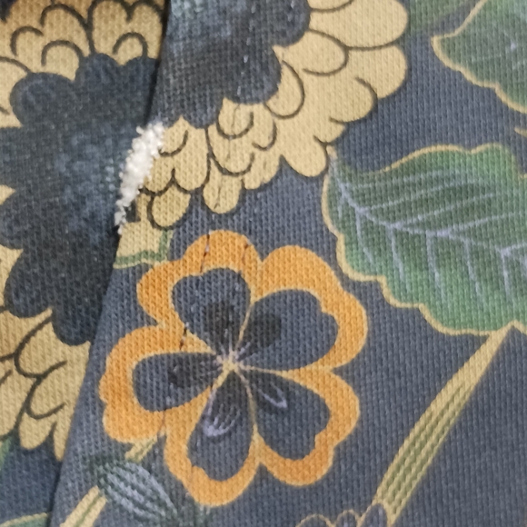 Natural Life Sweatshirt Hoodie OSPrinted Pullover Floral Pockets S/M Navy - Picture 4 of 10